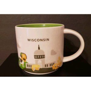STARBUCKS YAH YOU ARE HERE MUG Wisconsin Ceramic Collectible 2015